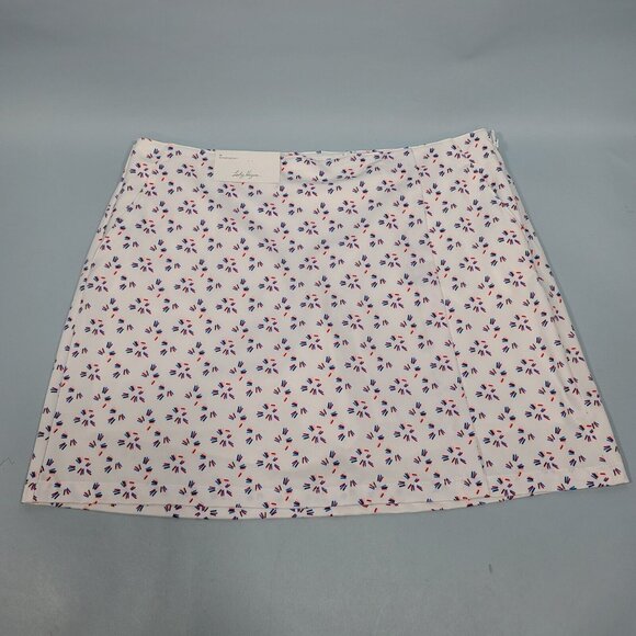 Lady Hagen Americana 17" Wrap Skort Sparklers White Women's Size 14 NWT WGH17439 - Picture 1 of 12